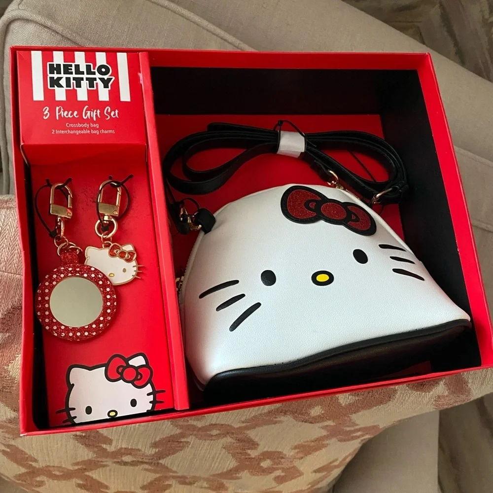 Hello Kitty Crossbody Bag Set - Red and White